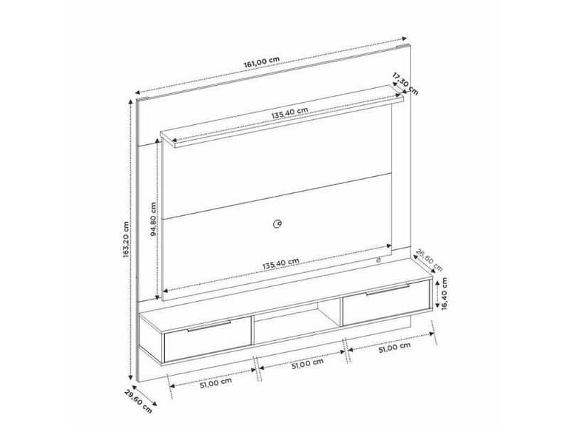 Imagem de Painel NT1280 Para Tv Até 58 Polegadas Notável Móveis