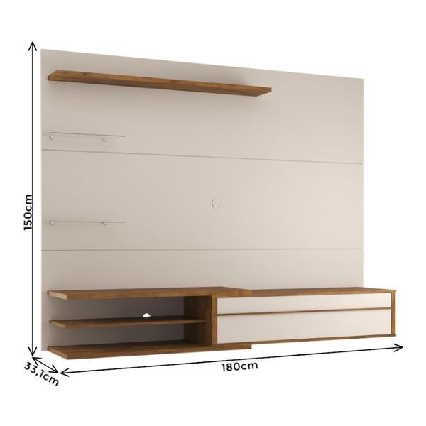 Imagem de Painel p/ TV até 60" 1,8cm Viero Magnum - Imbuia/Off White