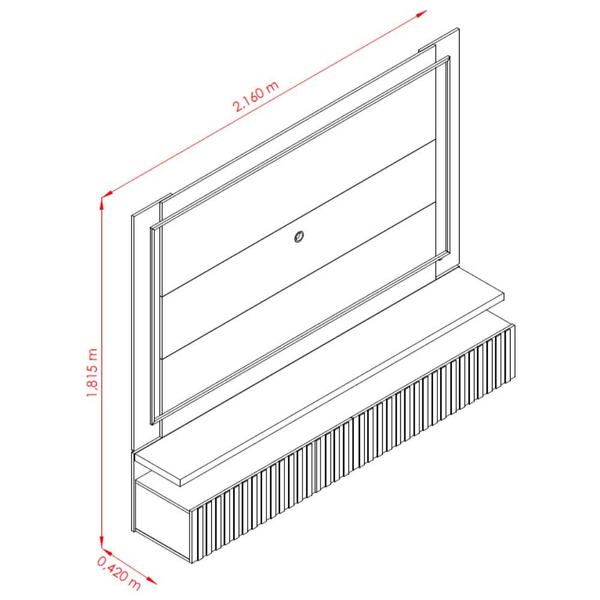 Imagem de Painel p/ TV Bancada Suspensa Amélia Led p/ sala com Design Moderno e Elegante  Pratikza