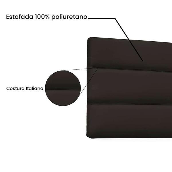 Imagem de Painel para Cama Box Casal La Italiana Poliuretano Marrom