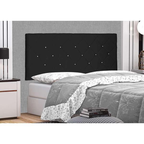 Imagem de Painel para Cama Box Casal Tânia Suede Preto