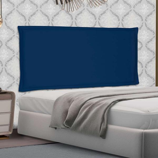 Imagem de Painel para Cama Box Queen Veneza Suede Azul