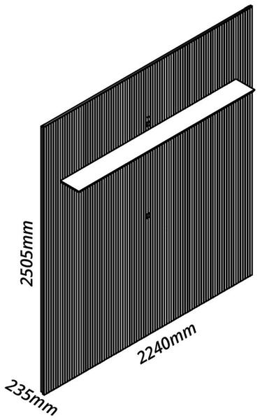 Imagem de Painel para TV 2.2 Ripado 3D com LED Requinte Naturale - Gelius Móveis