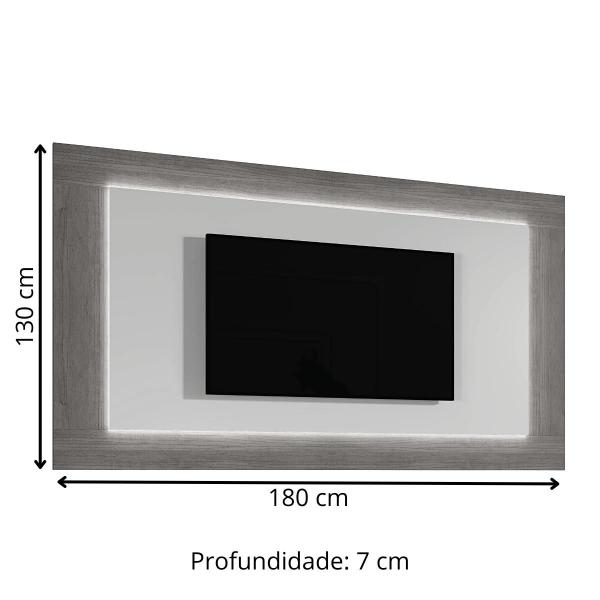 Imagem de Painel Para TV 58 Polegadas com Led Grécia Mavaular Naturale/Platinum