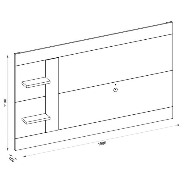 Imagem de Painel Para TV 65 Polegadas 2 Prateleiras Discovery Caemmun