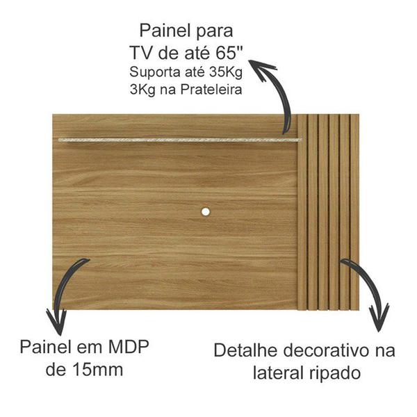 Imagem de Painel Para Tv 65 Polegadas PA2914 Natural Tecno Mobili