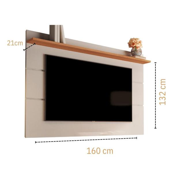 Imagem de Painel para TV 65" Simples Sala Quarto com 1 PrateleiraVivare 1,60 Anto