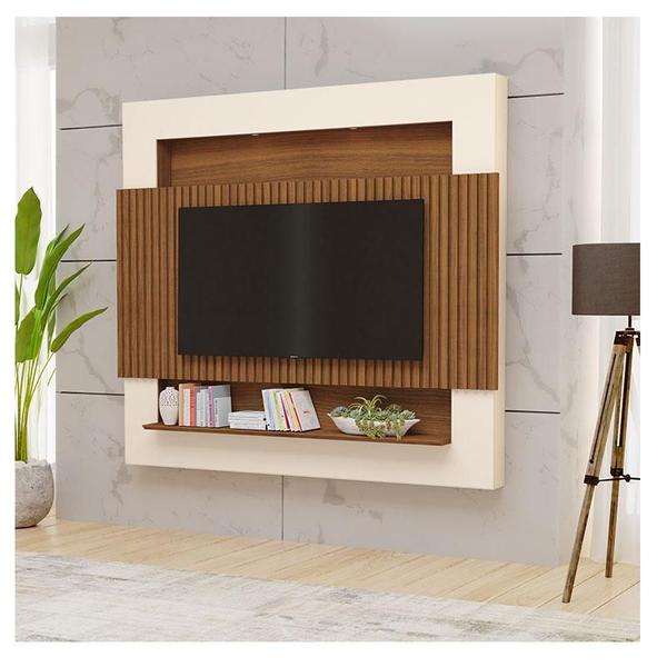 Imagem de Painel para Tv Ambiente Riviera Ripado 2.1 Carvalho New Off White - Luapa