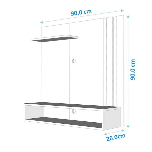 Imagem de Painel Para Tv Até 32 Polegadas Light Off White/Freijó