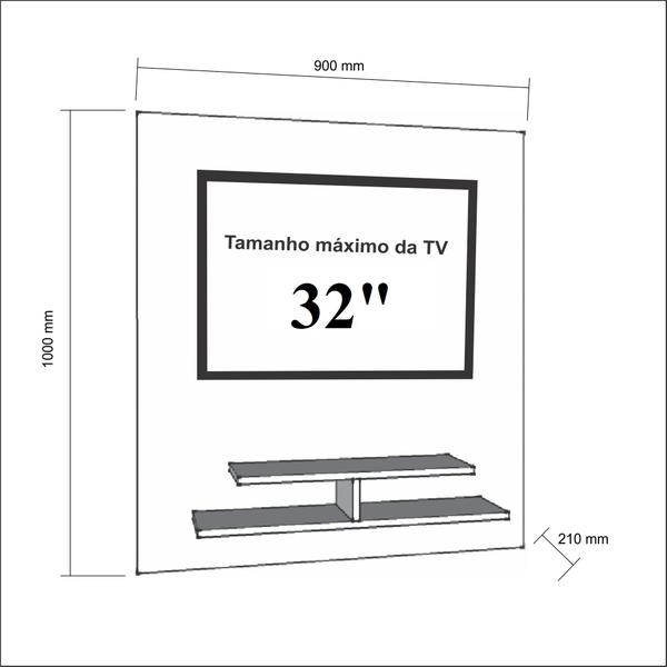 Imagem de Painel Para TV até 32Polegadas JB 5019 Luxo branco - Comprar Moveis Em Casa