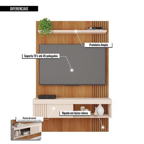 Imagem de Painel Para TV Até 45 Polegadas Marrom Moon Caemmun