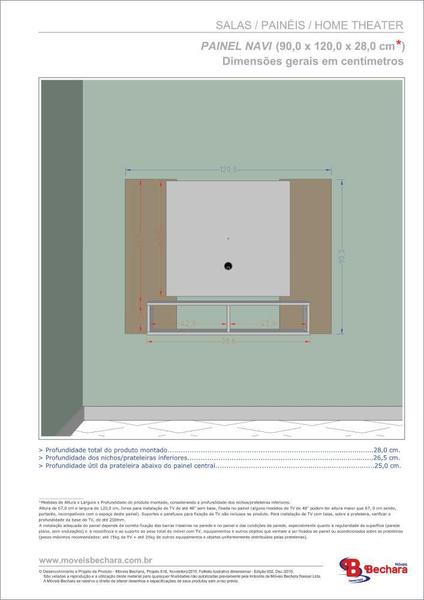 Imagem de Painel Para Tv Até 48 Polegadas Navi Branco