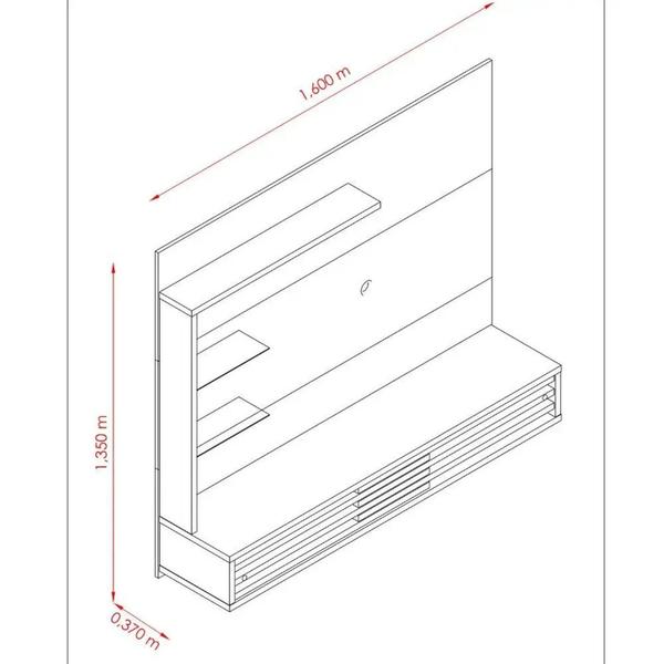 Imagem de Painel para Tv até 50 Polegadas 2 Portas Frizz Select Cinamomo/Off White