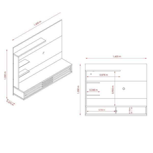 Imagem de Painel para TV até 50 Polegadas 2 Portas Frizz Select Madetec