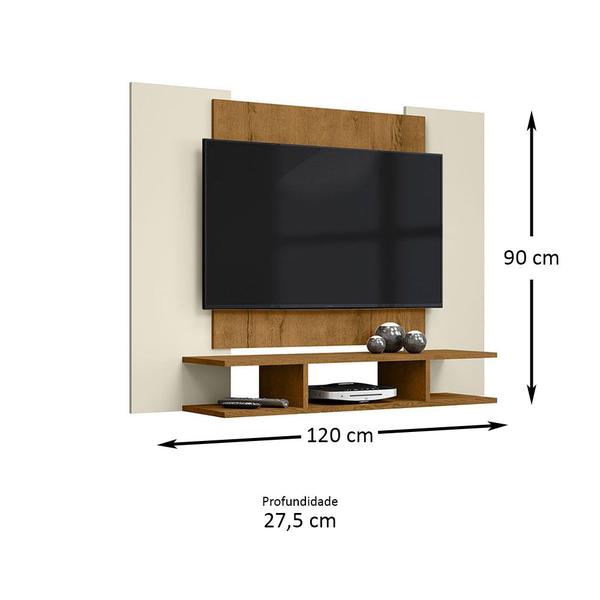 Imagem de Painel para TV Até 50 Polegadas Ej Off White/Freijo - EJ Moveis