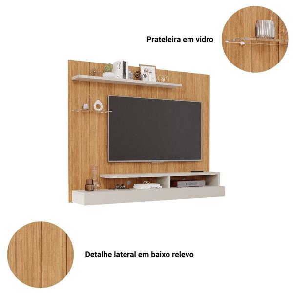 Imagem de Painel Para Tv Até 50 Polegadas MDF Valencia Plus Permobili Nature/Off White 