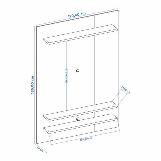 Imagem de Painel para tv até 50 polegadas nt 1195 freijo trend / of white freijo