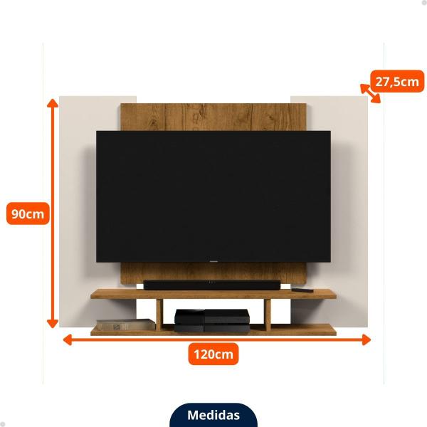 Imagem de Painel para TV Até 50 Polegadas Sala Quarto - Mod.3023