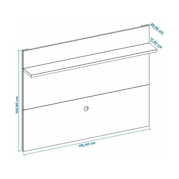 Imagem de Painel para TV até 50 Polegadas Suíça Notável Off-White/Freijó