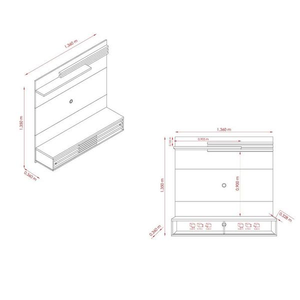 Imagem de Painel para TV até 55 Polegadas 2 Portas Frizz Sublime Madetec