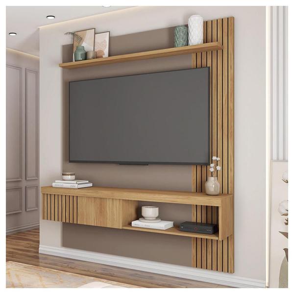 Painel Para Tv Até 55 Polegadas Moon Marrom Caemmun Painel Para Tv Até 55 Polegadas Moon Marrom Caemmun