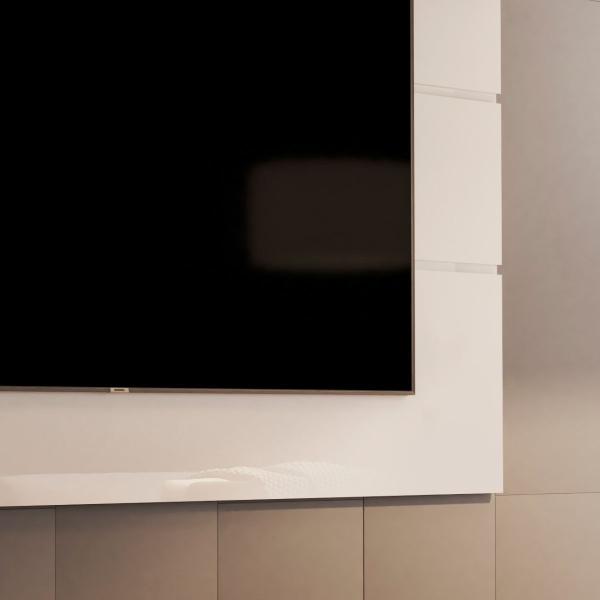 Imagem de Painel para TV Até 55" Sala - Off White/Nature - Mod.2028