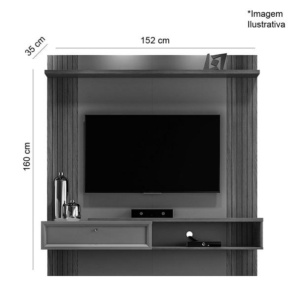 Imagem de Painel para Tv até 60" Frisado com Porta e Nicho Francine