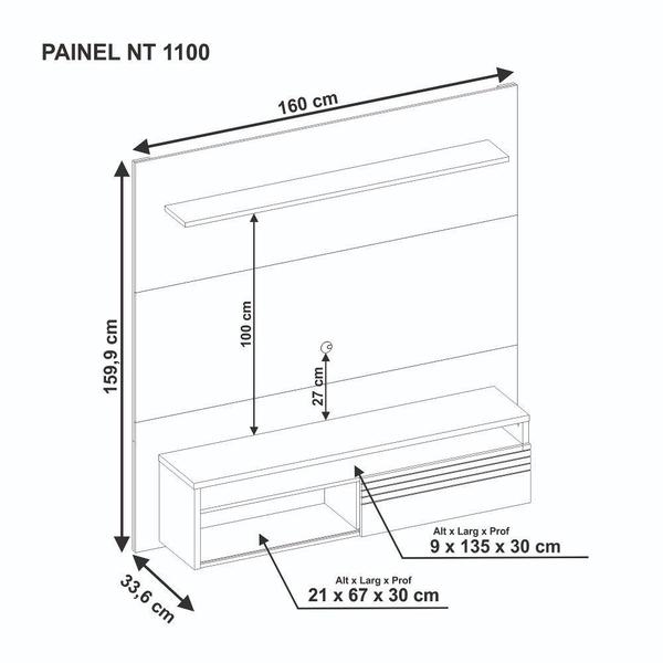 Imagem de Painel para TV até 60 Polegadas 1 Porta NT1100 Notável