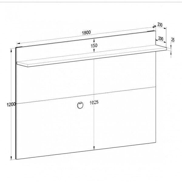 Imagem de Painel para TV até 60 Polegadas 1 Prateleira Benevello Quiditá
