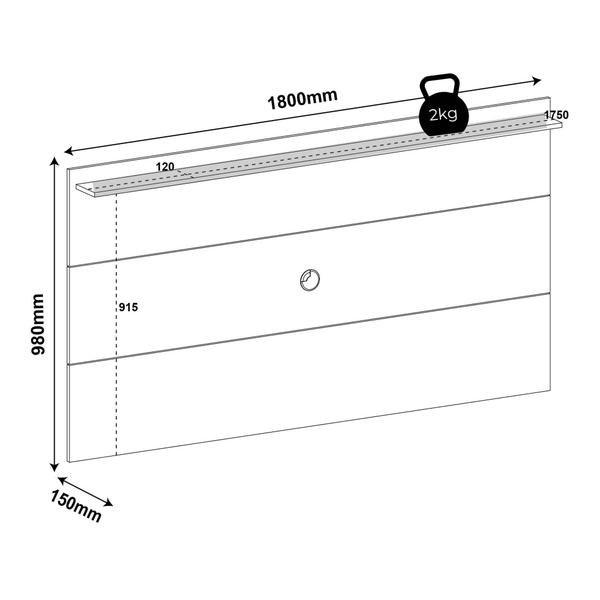 Imagem de Painel para TV até 60 Polegadas com Suporte Universal Slim Artely