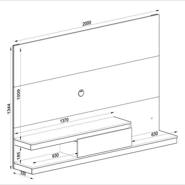 Imagem de Painel para TV Até 60 Polegadas Kd2000 Bac Branco - Quiditá