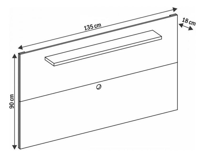 Imagem de Painel Para Tv Até 60 Polegadas Safira Off White Cor Bege