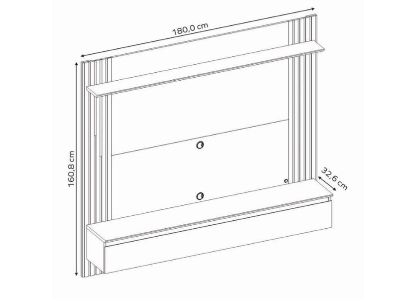 Imagem de Painel Para Tv Até 65 Nt1345 Notável Moveis Cor Off White Tx/Freijó Trend