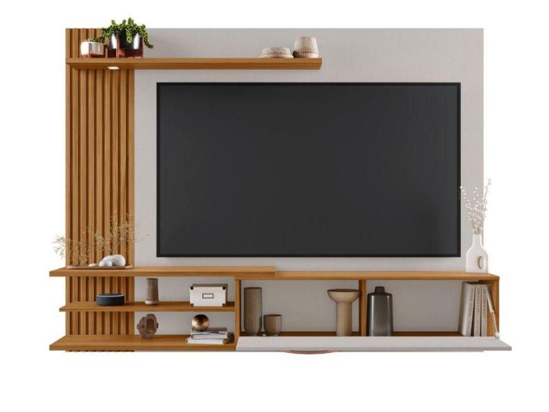 Imagem de Painel para TV até 65" NT1355 Notável Móveis Off White/Freijó