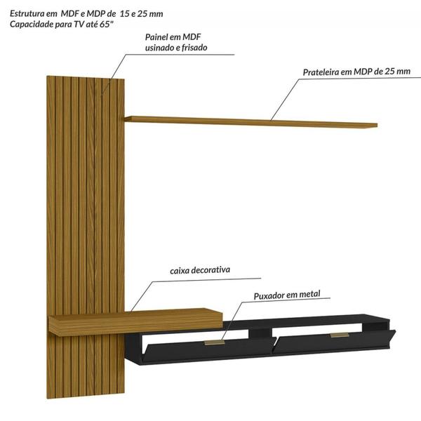 Imagem de Painel para Tv até 65 Polegadas Italy Ripado Frizz