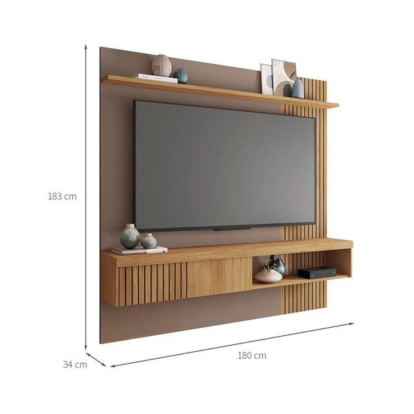 Imagem de Painel para TV até 65 Polegadas Jade 1 PT Buriti e Fendi 180 cm