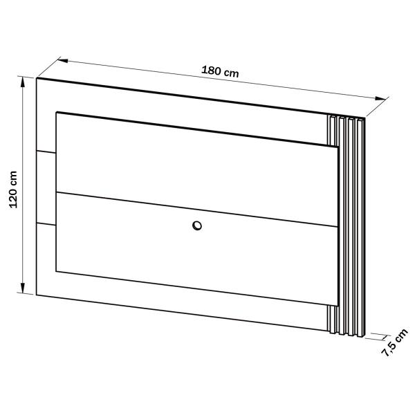 Imagem de Painel para TV Até 65 Polegadas Natural/Off White Pl3001 - Tecno Mobili