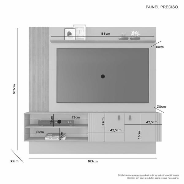 Imagem de Painel para TV ate 65 Polegadas Preciso JCM Movelaria