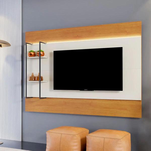 Imagem de Painel Para TV até 75'' Com Led Ravena - Mavaular - Naturale/Off White