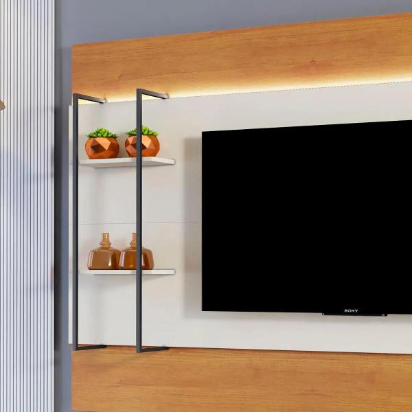 Imagem de Painel Para TV até 75'' Com Led Ravena - Mavaular - Naturale/Off White