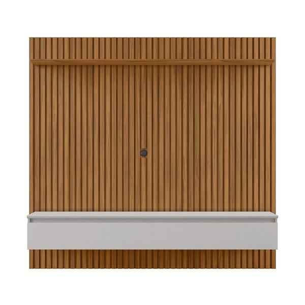 Painel para TV até 75 Polegadas 1 Porta Mykonos Notável Freijó/Off-White - Notável Móveis Imagem de Painel para TV até 75 Polegadas 1 Porta Mykonos Notável Freijó/Off-White
