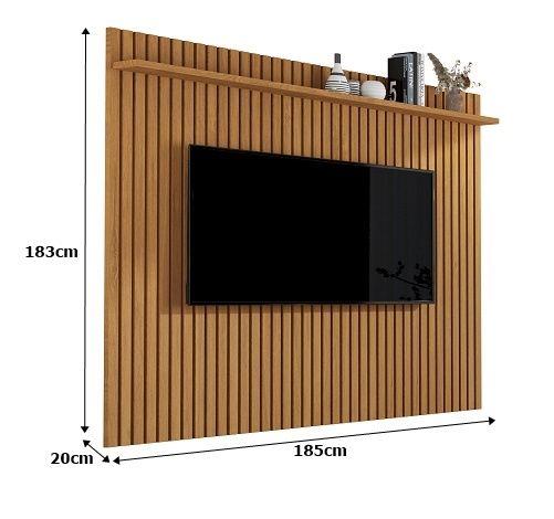 Imagem de Painel Para TV Até 75 Polegadas Ripado Verdadeiro Venus 1.8 X 1.8 Nature  Giga Móveis