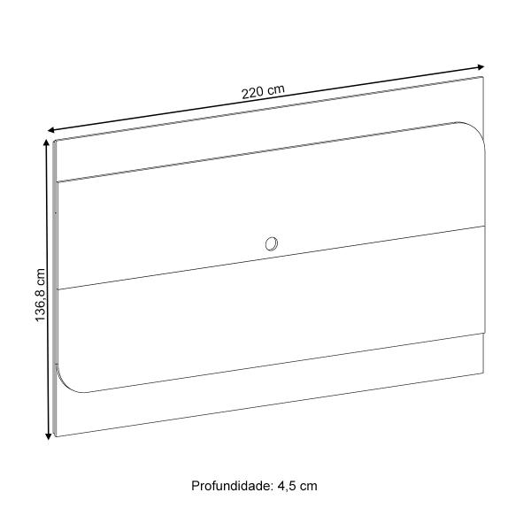 Imagem de Painel para TV Até 86 Polegadas Seleto Cedro/Off White - Artely Móveis