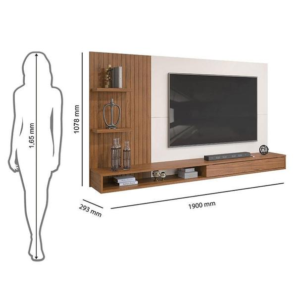 Imagem de Painel para Tv Bento Freijó Off White - Dj Móveis