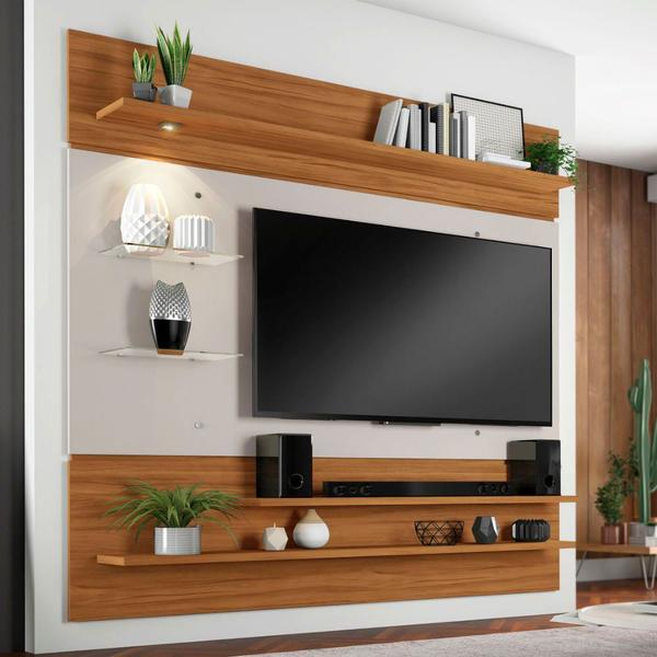 Painel para TV de 60 Polegadas 5 Prateleira Led NT1010 Notável Móveis Imagem de Painel para TV de 60 Polegadas 5 Prateleira Led NT1010 Notável Móveis