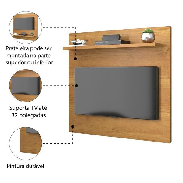 Imagem de Painel para TV de até 32 Polegadas Com Prateleira  Yan Cinamomo Patrimar