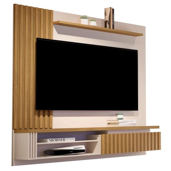 Imagem de Painel Para TV de Até 65" Muller Wood Giga- Off White/Cumaru