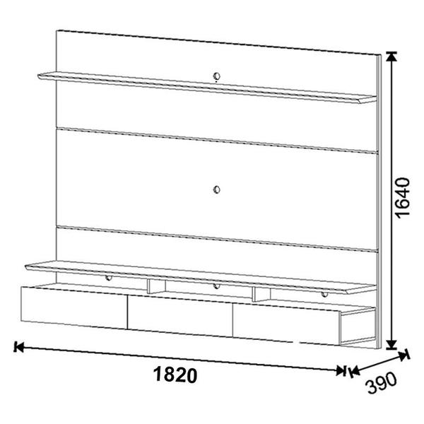 Imagem de Painel para TV Home Suspenso Decore 1.8 Branco Acetinado - Imcal