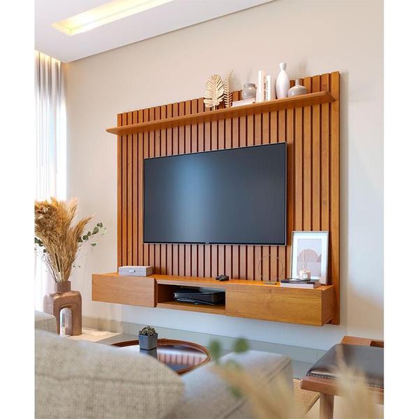 Imagem de Painel para TV Home Suspenso Ripado Ambiente Loft 1.8 Nature - Imcal