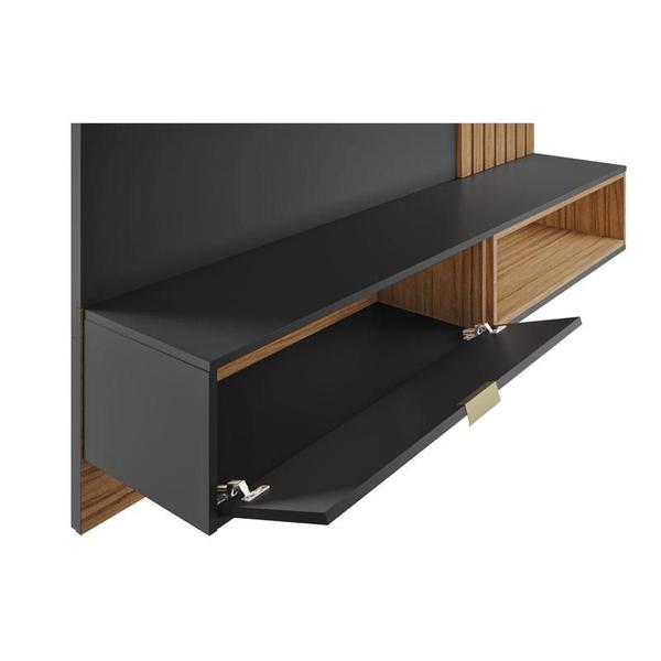 Imagem de Painel para Tv Home SuspensoTocantins 1.8 Preto Acetinado Noce Milano - Colibri